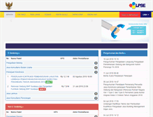 Tablet Screenshot of lpse.kemenkumham.go.id